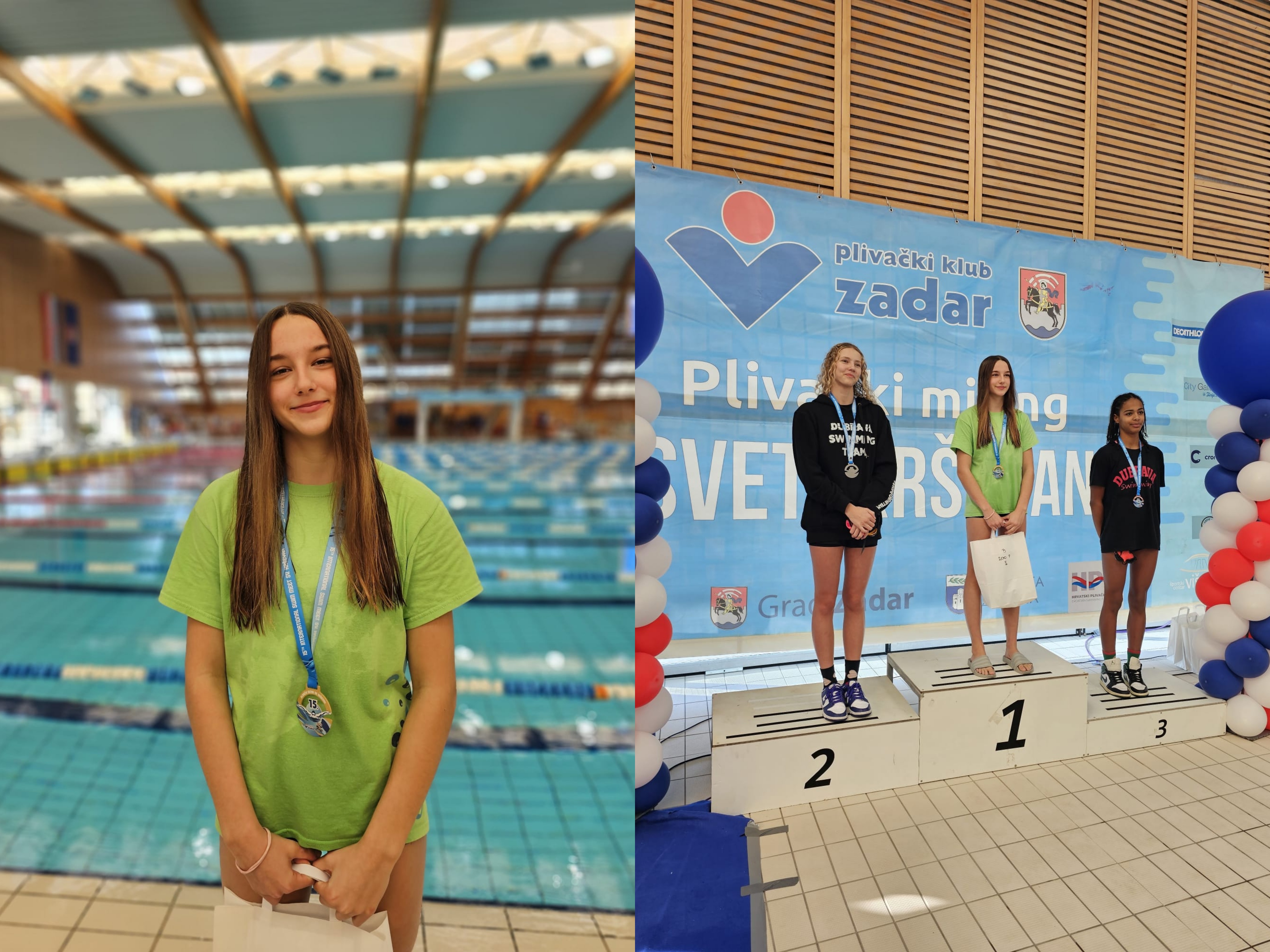 Luna Kocijančić iz Plivačkog kluba Pula osvojila čak tri medalje na mitingu u Zadru